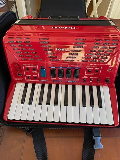 Roland Fr X V Accordion Lite Dale Mathis Edition Red Reverb