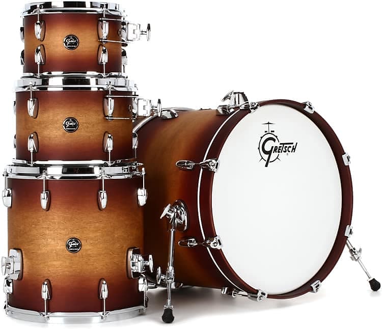 Gretsch Drums Renown RN2-E604 4-piece Shell Pack - Satin Tobacco Burst image 1