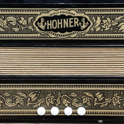Hohner Vienna 1-Row 4-Bass 10-Button "A" Gold Brand Diatonic Accordion w/Box image 7