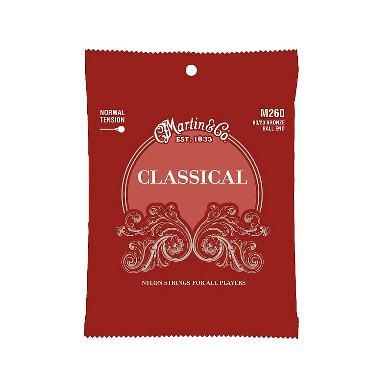 Martin M160 Classical Silver-Plated Ball End Nylon Strings - Hard Tension