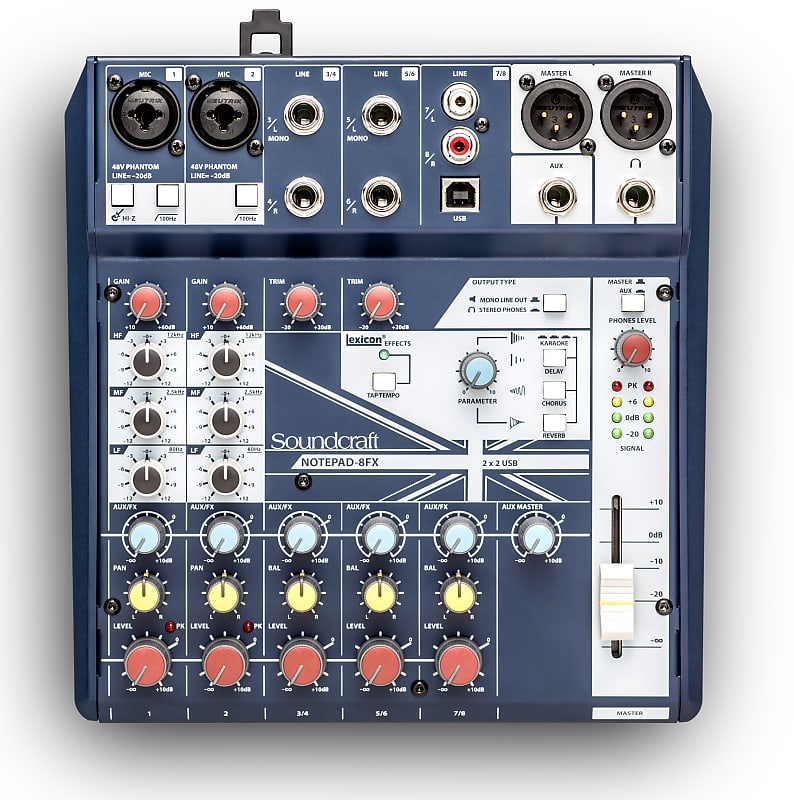 Soundcraft NOTEPAD-8FX Small-format Analog MIxer w/ Effects, USB image 1