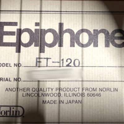 Epiphone Guitar - Acoustic FT-120 image 7
