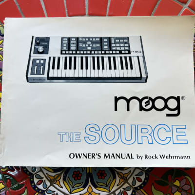 Moog Source Owner's Manual, original, 77 pages