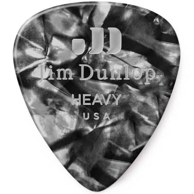 Jim Dunlop Celluloid Classic Picks - Heavy Black Pearl 12 Pack image 3