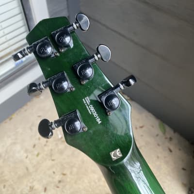 Parker Pm 24 emerald Green Flame Top hornet single cut piezo electric guitar  - Emerald Green Flame image 15