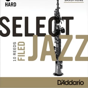 Rico RSF10SSX3H Select Jazz Soprano Saxophone Reeds, Filed - Strength 3 Hard (10-Pack)