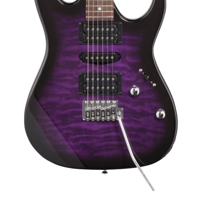 Ibanez Gio GRX70QA Electric Guitar Trans Violet Sunburst image 3