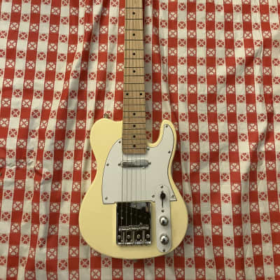 LyxPro Beginner 30" Telecaster Style Electric Guitar, Paulownia Body, White image 1