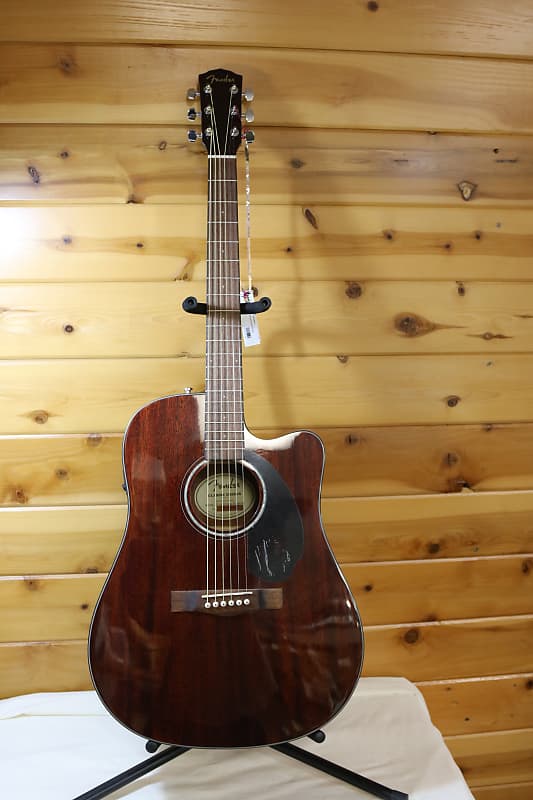 Fender CD-60SCE All-Mahogany Wine Red image 1