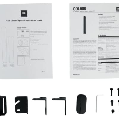 JBL COL600-BK 24" Black 70V Commercial Slim Column Wall Mount Array Speaker image 8