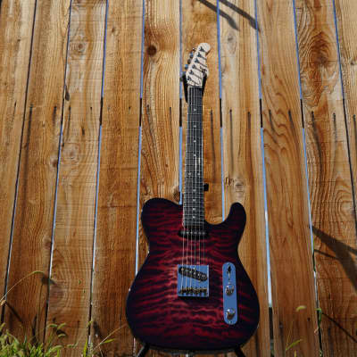G&L USA CUSTOM SHOP ASAT Classic Crimson Burst 6-String Electric Guitar (2021) image 3