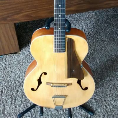 Vintage Refretted 1960s Archtop Silvertone Natural image 1