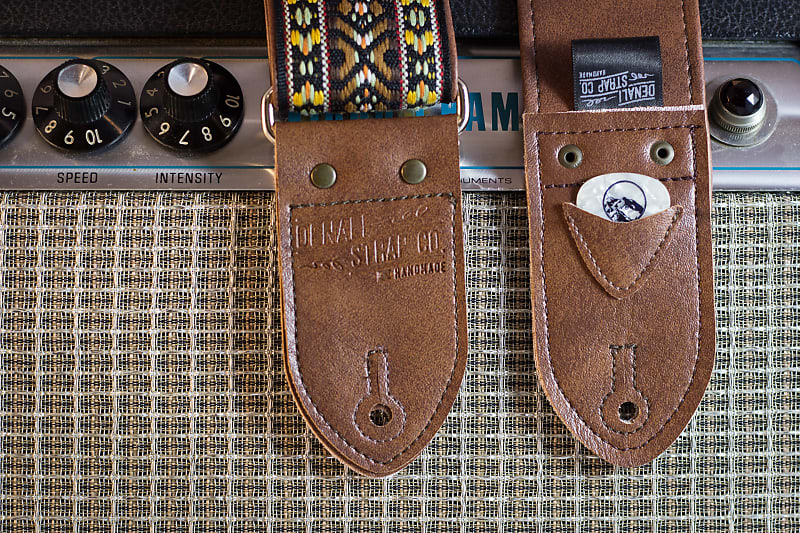 Brown X Vintage Ribbon Guitar Strap – Denali Strap Co.