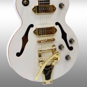 New Pearl White Epiphone Wildkat Royale Semi Hollowbody Guitar W/Bigsby image 4