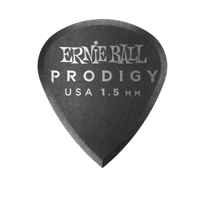 Ernie Ball 1.5mm Black Mini Prodigy Picks 6-Pack P09200 image 1