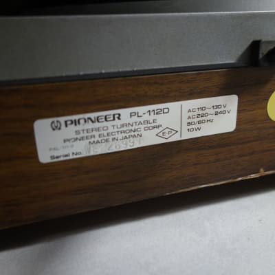 Pioneer PL-112D Belt Drive Stereo Turntable 1976' - bois - platine vinyle vintage image 13