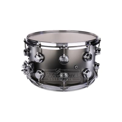 DW Collectors Series Satin Black Brass Snare Drum 14x8 Chrome Hardware image 3