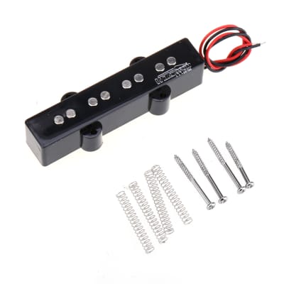 Wilkinson Variable Gauss Ceramic Traditional Jazz Bass Pickups Set for JB Style Electric Bass Black image 6