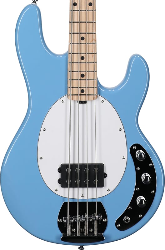 Sterling StingRay RAY4 4-String Bass Guitar, Hard Maple Fingerboard, Chopper Blue image 1