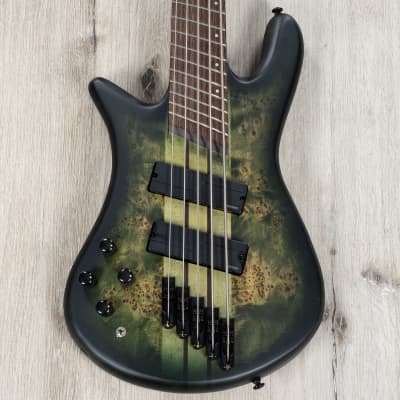 Spector NS Dimension 5 Multi-Scale 5-String Left-Handed Bass, Haunted Moss Matte image 2