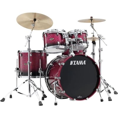 Tama Starclassic Walnut/Birch 4pc Drum Set Molten Dark Raspberry Fade image 2