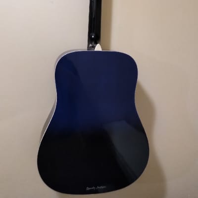 used Randy Jackson Studio Series Blue Acoustic Guitar image 3