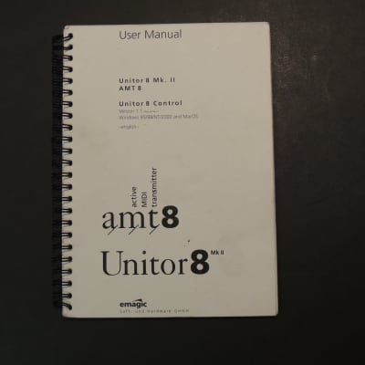 Emagic Unitor 8 MK II & AMT 8 User Manual [Three Wave Music] image 1