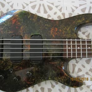 Hamer Chaparral  5 String Bass USA  1992 Iridescent Reverse Headstock W/Original Case image 7