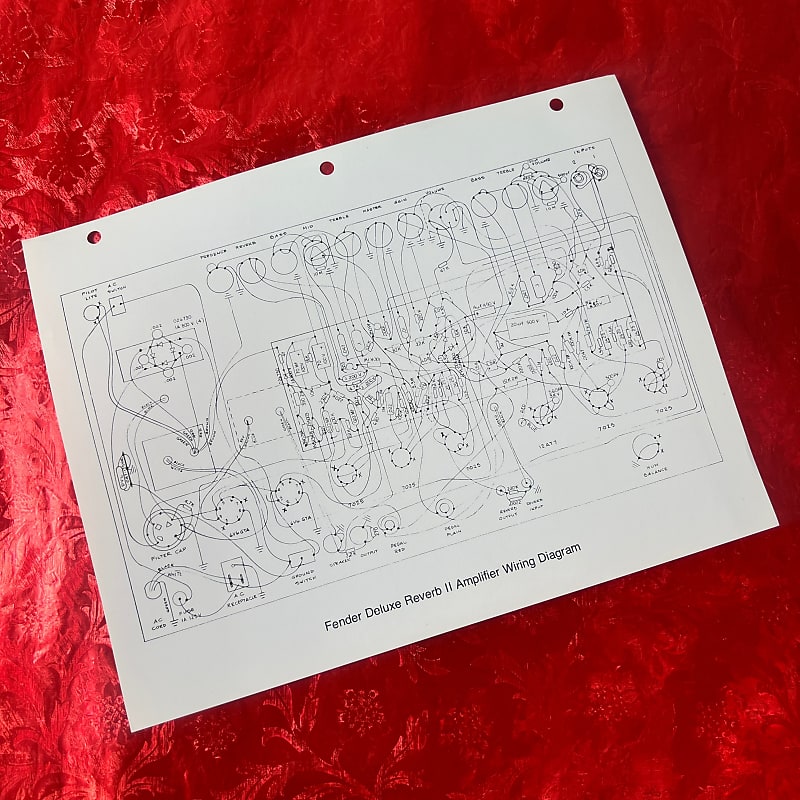 Fender Deluxe Reverb II Amplifier Wiring Diagram Original | Reverb