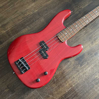 Rare 1980s ESP P-Bass Electric Bass Transparent Red MIJ Japan for sale