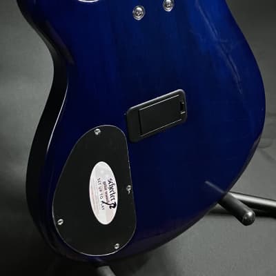 Schecter C-4 Plus 4-String Bass Guitar Quilted Ocean Blue Burst image 12