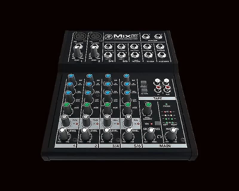 Mackie Mix8 8-Channel Compact Mixer Black image 1