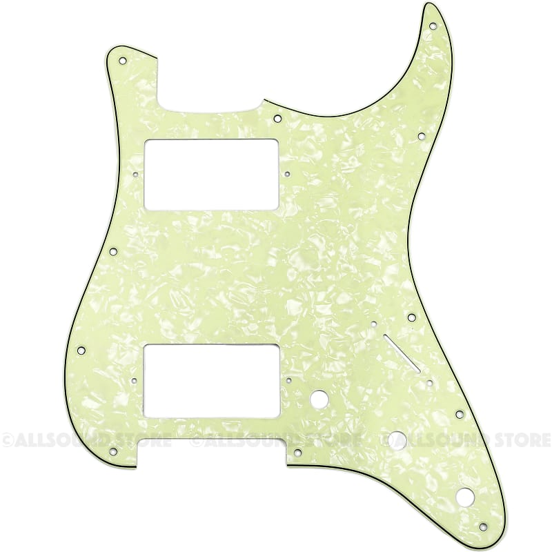 3-Ply MINT GREEN PEARLOID Pickguard for HH 2 Humbuckers Fender® Stratocaster® Strat USA MIM 11-Hole image 1