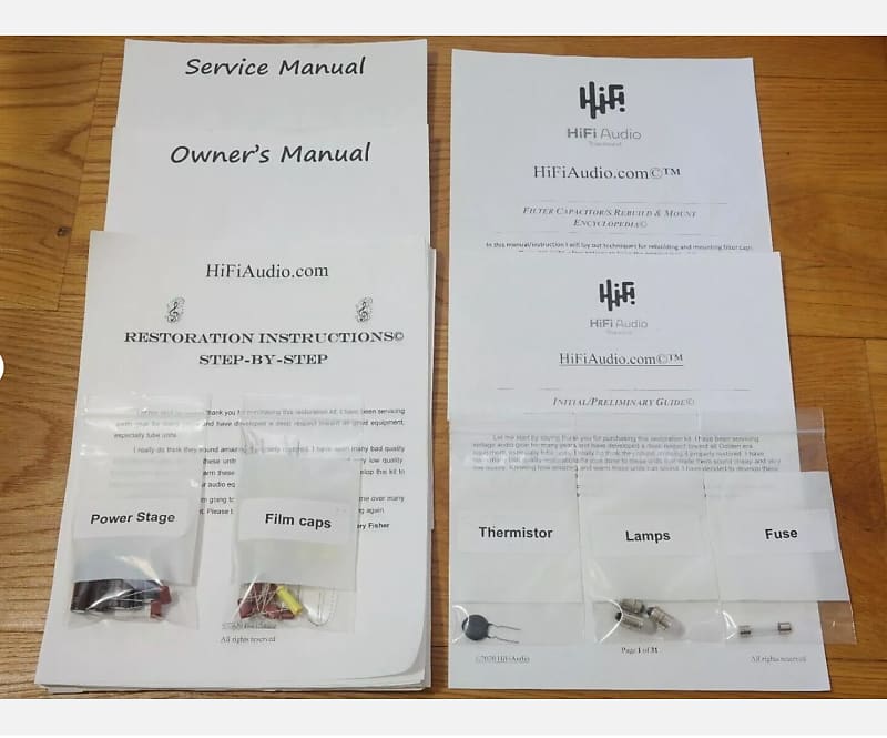 Fisher 30a restoration kit filter capacitor repair rebuild fix  			