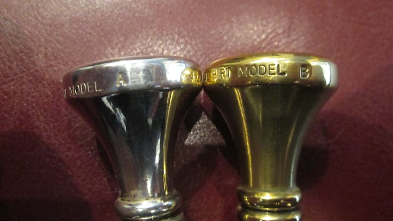 Jet Tone Al Hirt RATZENBERGER VINTAGE Model A and Model B TRUMPET  Mouthpieces Silver/Gold Plate