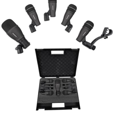 Samson DK705 Drum Microphone Kit-(1) Q71 Kick Mic+(4) Q72 Snare/Tom Mics+Mounts image 1