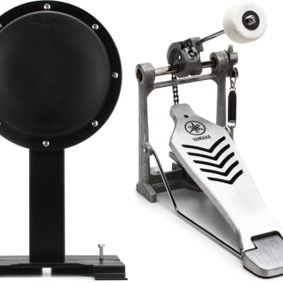 Gibraltar Bass Drum Practice Pad - 10 inch  Bundle with Yamaha FP 7210A Single Bass Drum Pedal image 1