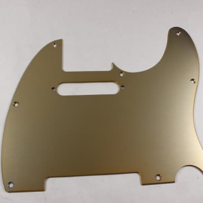 Brushed Gold Anodized Aluminum Tele Pickguard Fits Fender Telecaster - USA Made image 1