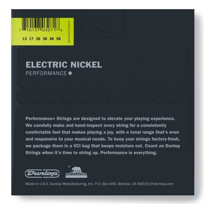 Dunlop DEN1356 Performance+ Nickel Electric Guitar Strings X-Heavy Wound G 13-56 image 2