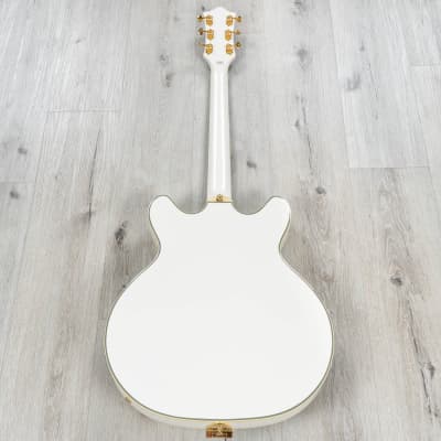 Guild Starfire VI Semi-Hollow Guitar, Ebony Fretboard, Snowcrest White image 6