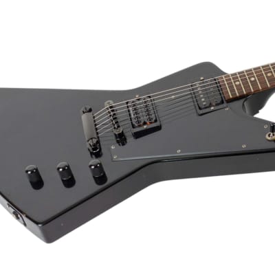 2008 Gibson '76 Reissue Explorer Gloss Black "Murdered Out" w/All Black Parts image 2