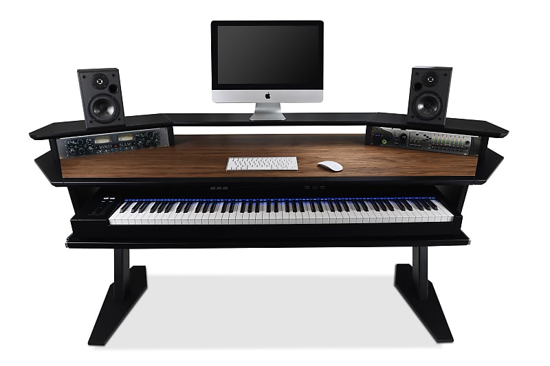 AZ Studio Workstations Oxford Studio Desk Walnut Black Reverb