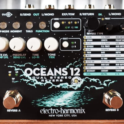 Electro-Harmonix EHX Oceans 12 Dual Stereo Reverb Guitar Effect Pedal image 3