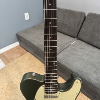 2023 Danocaster Single Cut Aged Charcoal Frost Metallic Telecaster image 4