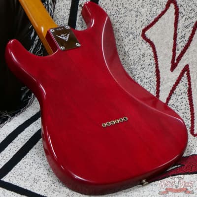 Fender Custom Shop David Brown Masterbuilt Dual P90 Stratocaster Vintage Michigan Mahogany Body Journeyman Relic Trans Cherry Red image 12