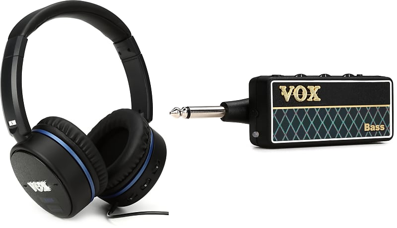 Vox VGH Bass Guitar Headphones with Effects Bundle with Vox amPlug