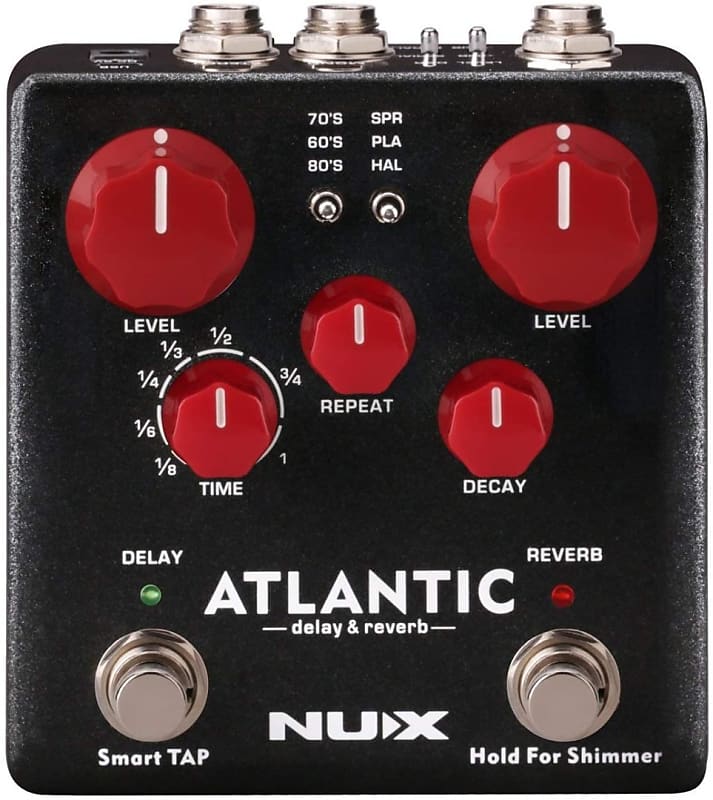 NUX Atlantic Multi Delay & Reverb Effect Pedal w/Inside Reverb