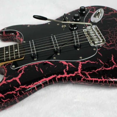 Custom Crackle Painted and Upgraded Fender Squier Affinity Strat With Gig Bag image 17