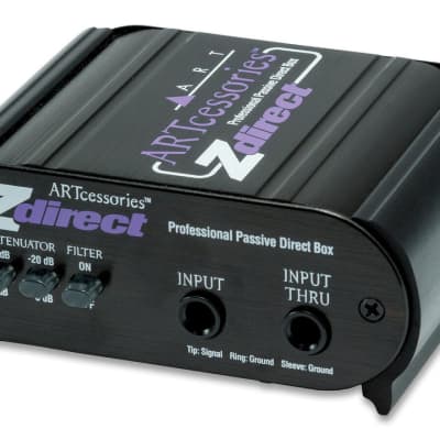 Art ZDIRECT Rack Mountable Passive Direct Box With Phase Invert And High Pass Filter