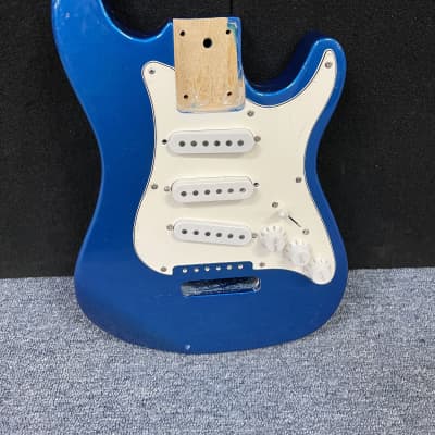 Unbranded  Mini Stratocaster Strat body  - Blue - Project parts image 1